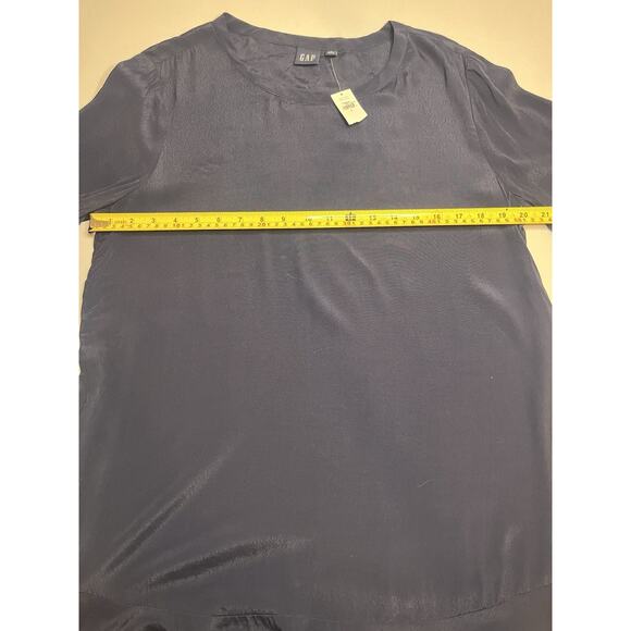 Gap Navy Flounce Hem Dress Long Sleeve Size Large NWT - Picture 6 of 9